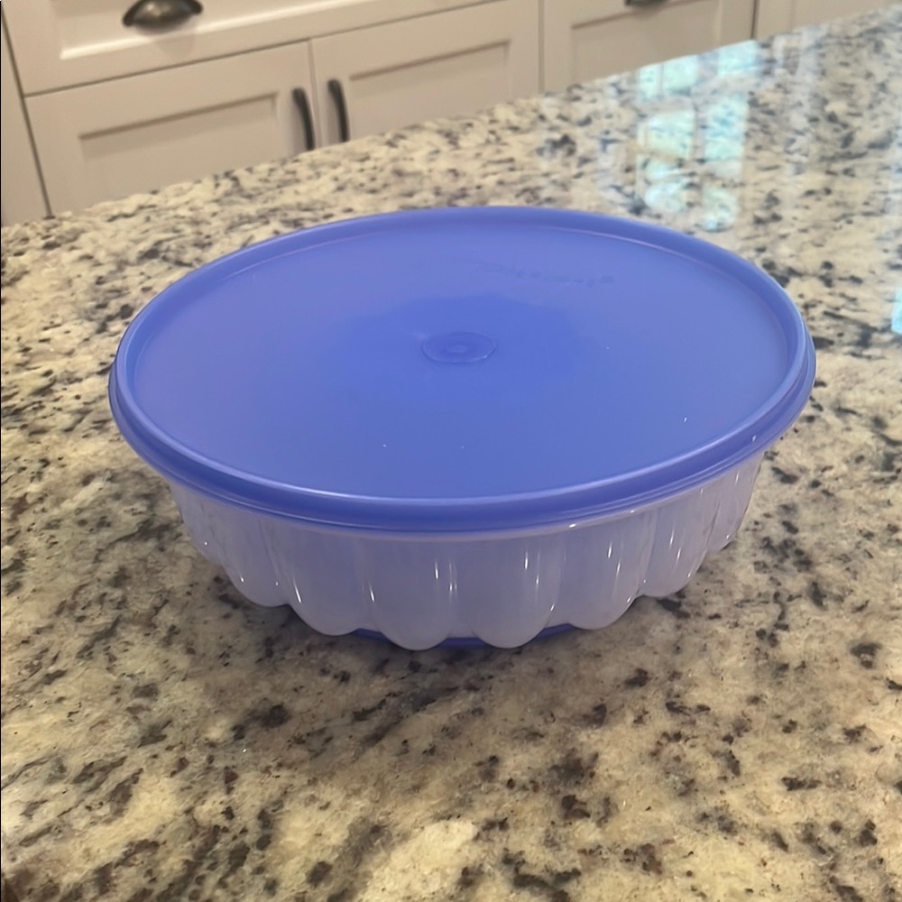 Blue Tupperware Food Jell-O mold